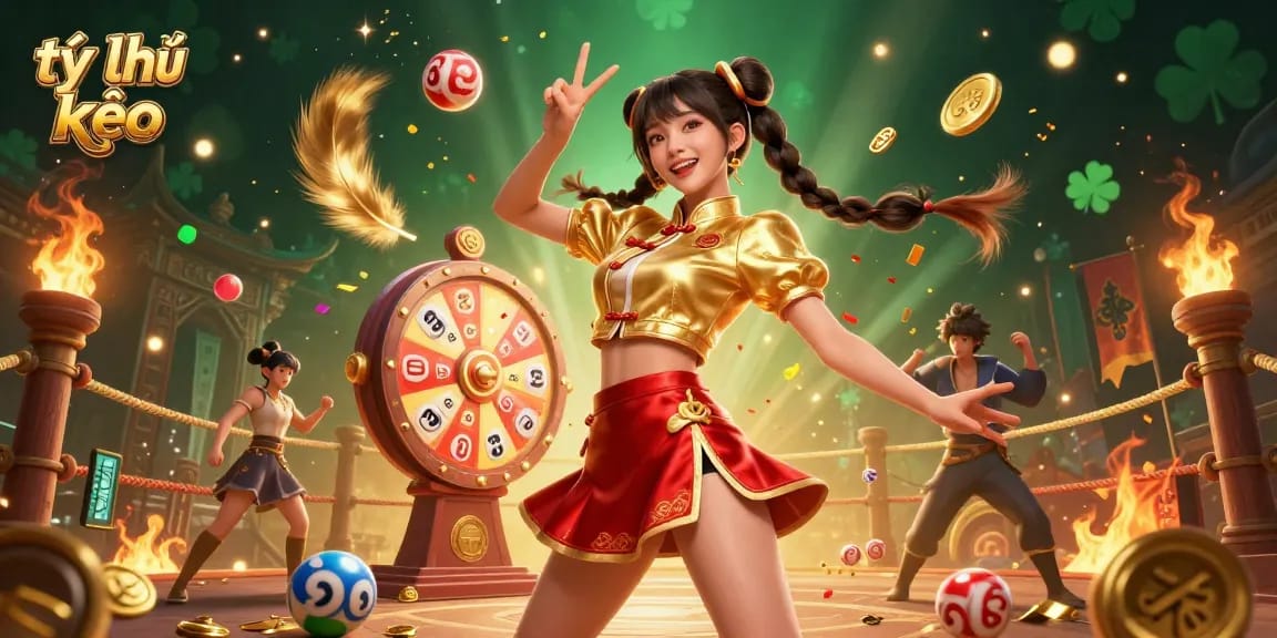 Bet on tỷ lệ kèo with cheerful Asian woman enjoying thrilling gambling atmosphere.