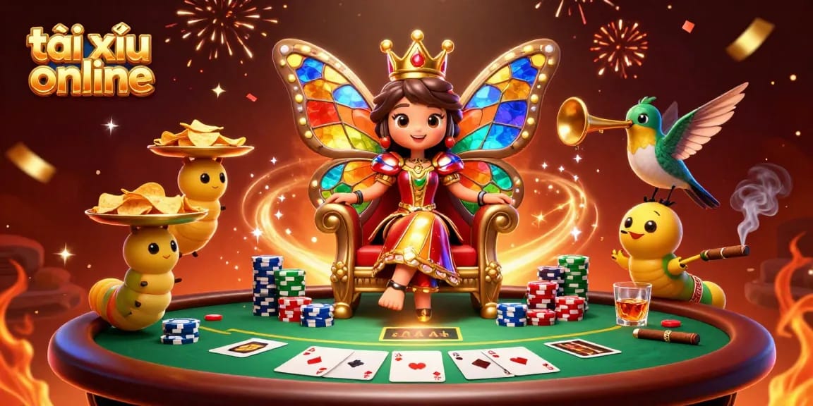 Experience thrilling tài xỉu online gameplay with vibrant 3D characters and dynamic casino elements.