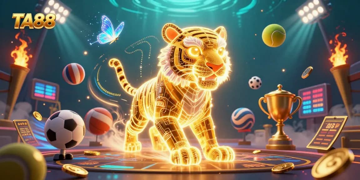 Experience TA88 where a golden tiger sparks excitement in a vibrant digital casino.
