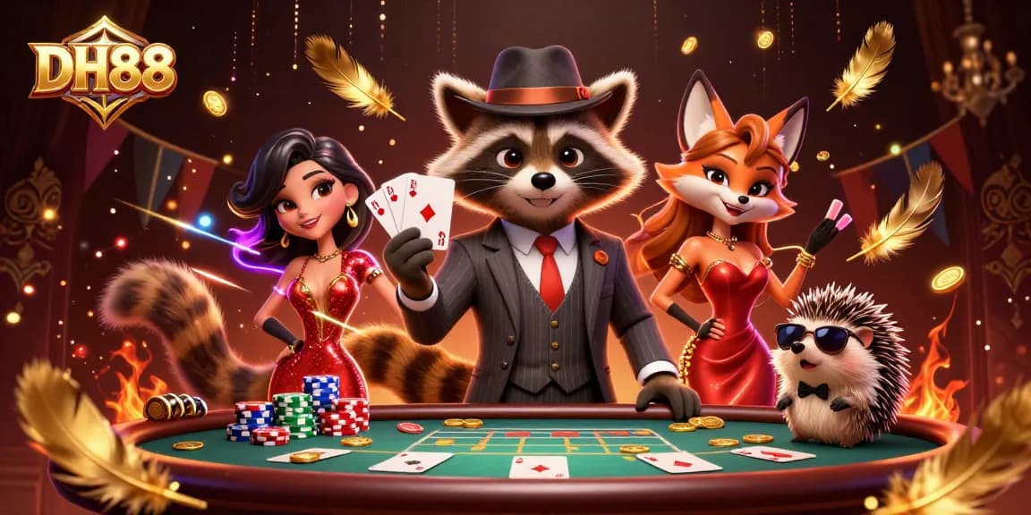Play winning hands at DH88 with vibrant characters and immersive poker elements in dramatic style.