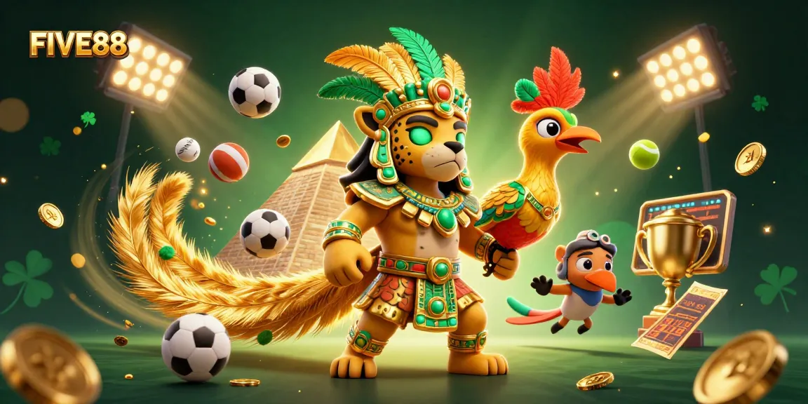 Experience the thrill of betting at FIVE88 with stunning visuals and dynamic action in this vibrant casino scene.