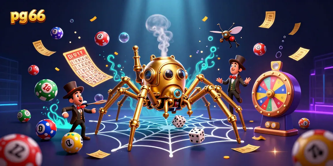 Engage with pg 66's thrilling online gaming world featuring intricate steampunk designs and vibrant lottery elements.