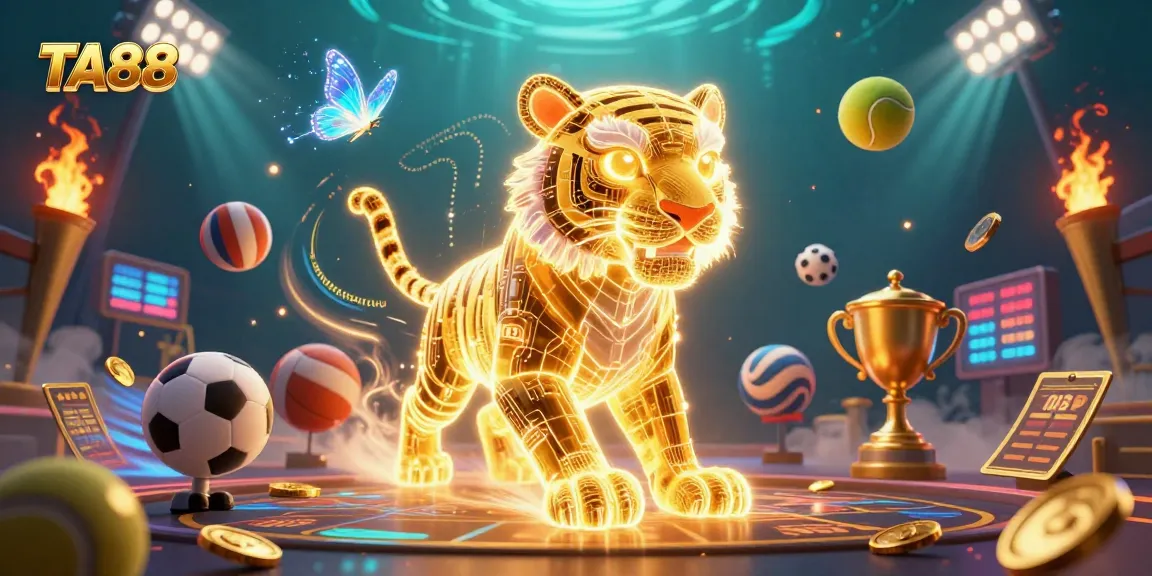 Experience TA88 where a golden tiger sparks excitement in a vibrant digital casino.