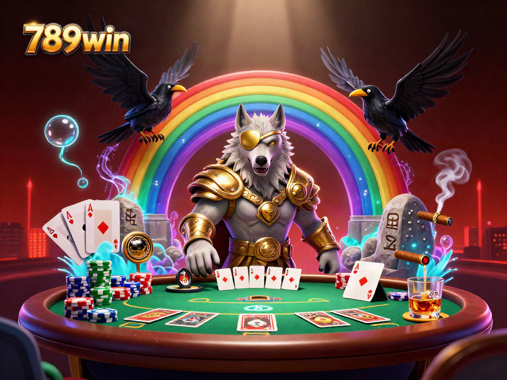 Experience thrilling action at 789win with an interactive casino scene featuring Odin and iconic symbols.
