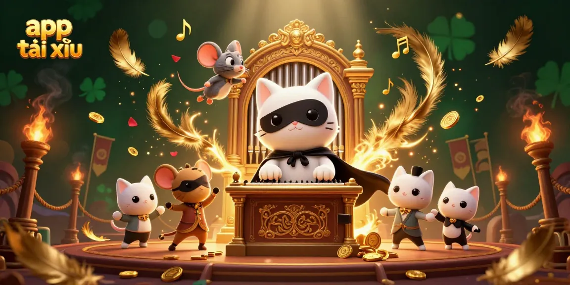 Engage in thrilling gameplay with the app tài xỉu, featuring dazzling characters and vibrant casino elements.