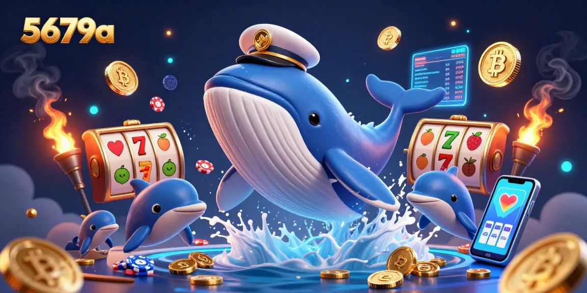 Experience the thrill of gaming with the vibrant 5679a scene filled with whale, narwhal, and playful dolphins.
