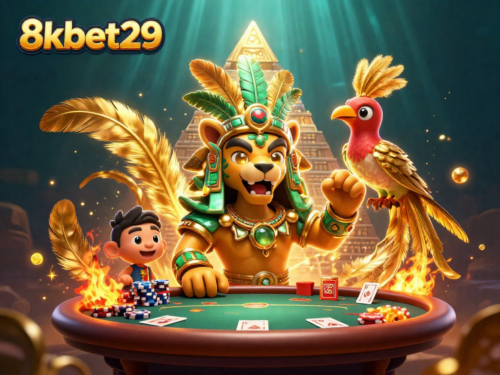 8kbet29 players engage in online poker with thrilling gameplay visuals and characters.