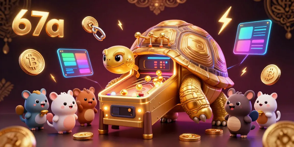 Engage with the vibrant 67a gaming experience featuring a joyful tortoise pinball machine.