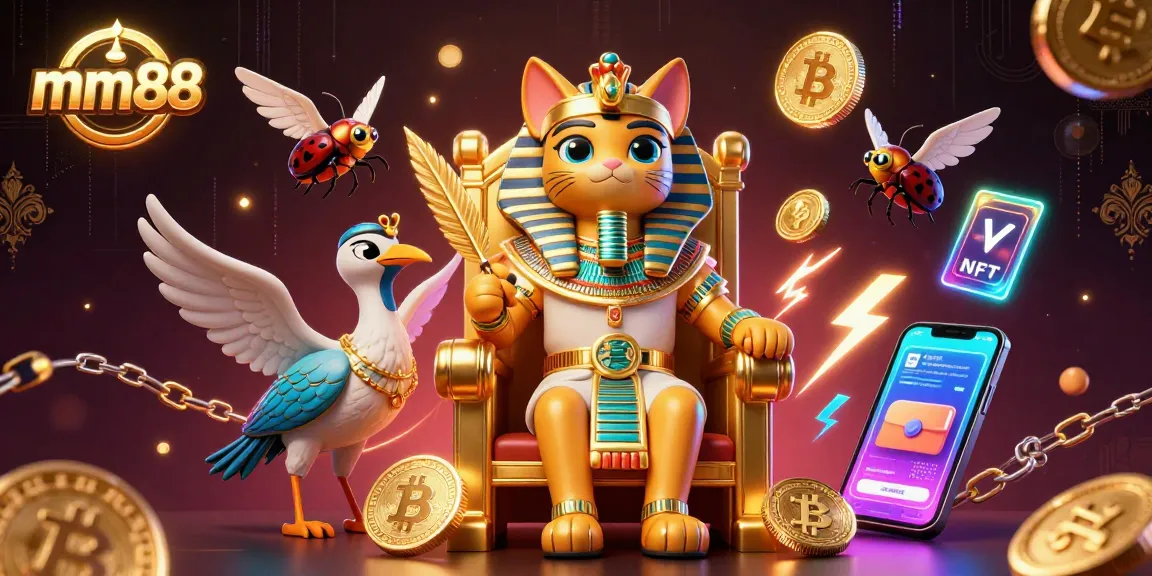 Experience thrilling gameplay at mm88 with vibrant 3D casino characters and crypto elements!