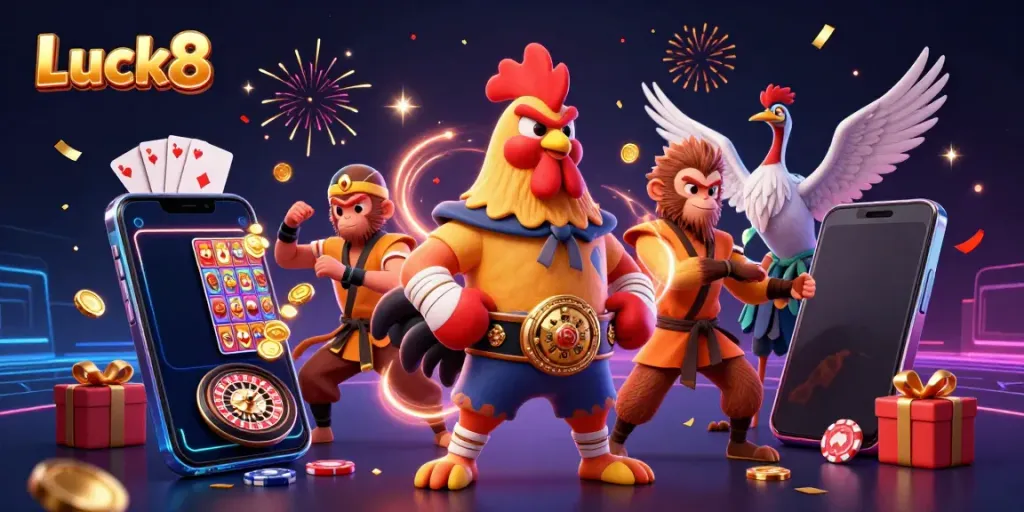 Experience thrilling gameplay at Luck8 with dynamic characters and exciting casino elements.
