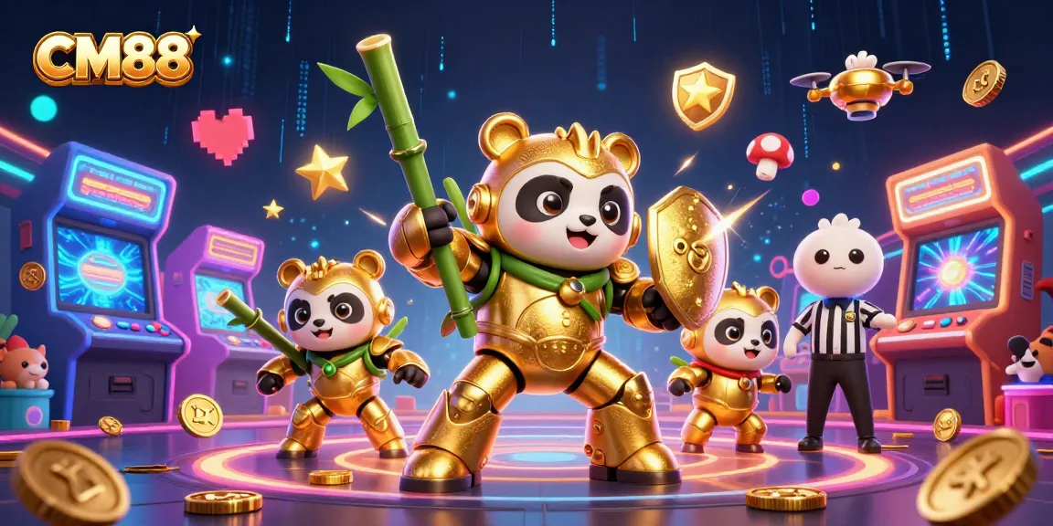 Experience thrilling gaming at CM88, featuring vibrant characters and dynamic action in a casino setting.