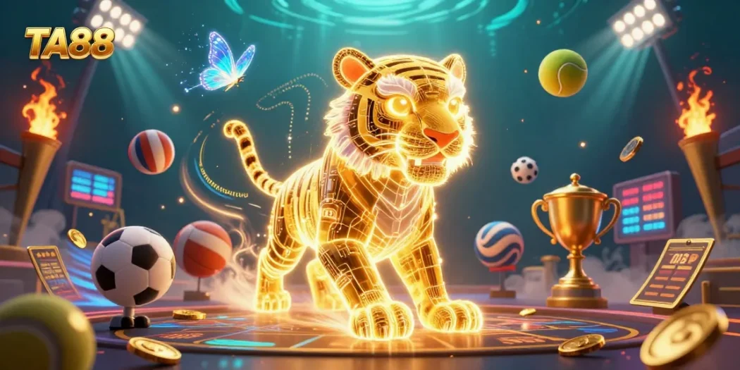 Experience TA88 where a golden tiger sparks excitement in a vibrant digital casino.