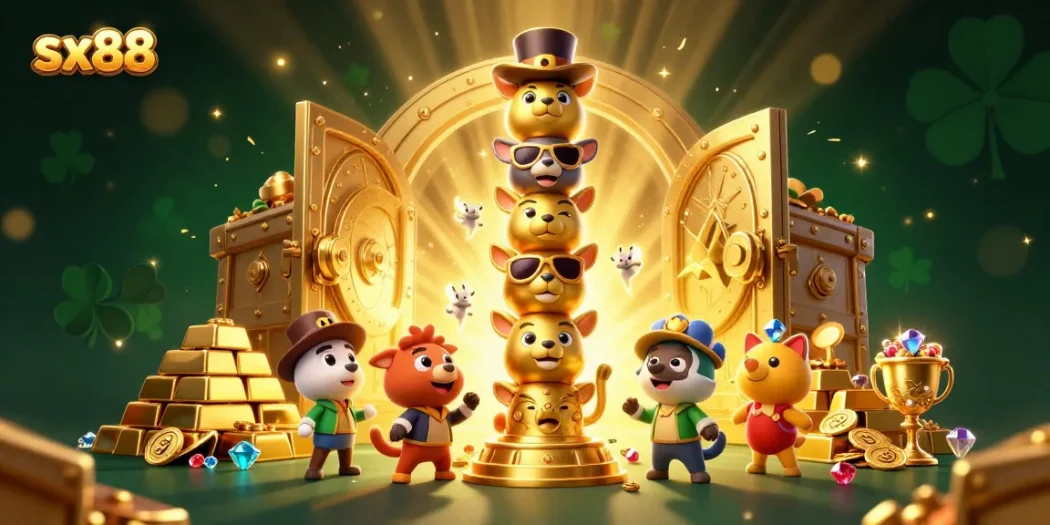 Play exciting games at sx88's vibrant casino with golden treasures and dynamic action.