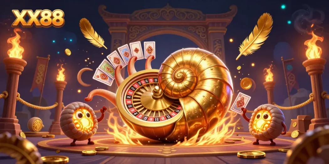 Experience thrilling gameplay at XX88 with an exciting 3D gaming illustration featuring vibrant casino elements.